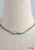 Boho Necklace, Choker Necklace, Blue Jasper, Lapis and Lazuli Coin